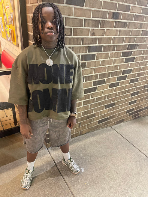 “MONEY COMING” (GREEN) DROP SHOULDER OVERSIZED TEE