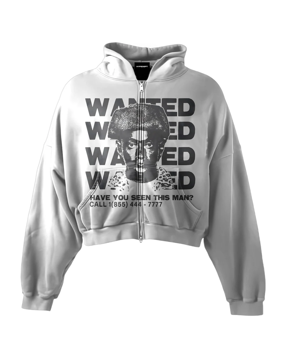 'WANTED' HEAVYWEIGHT BOXY ZIPUP HOODIE