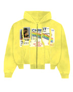 PASTEL YELLOW “FYID” ZIP UP