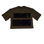 “MONEY COMING” (GREEN) DROP SHOULDER OVERSIZED TEE