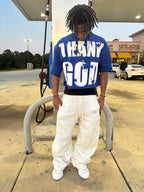 “THANK GOD” (BLUE) DROP SHOULDER TEE
