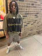 “MONEY COMING” (GREEN) DROP SHOULDER OVERSIZED TEE
