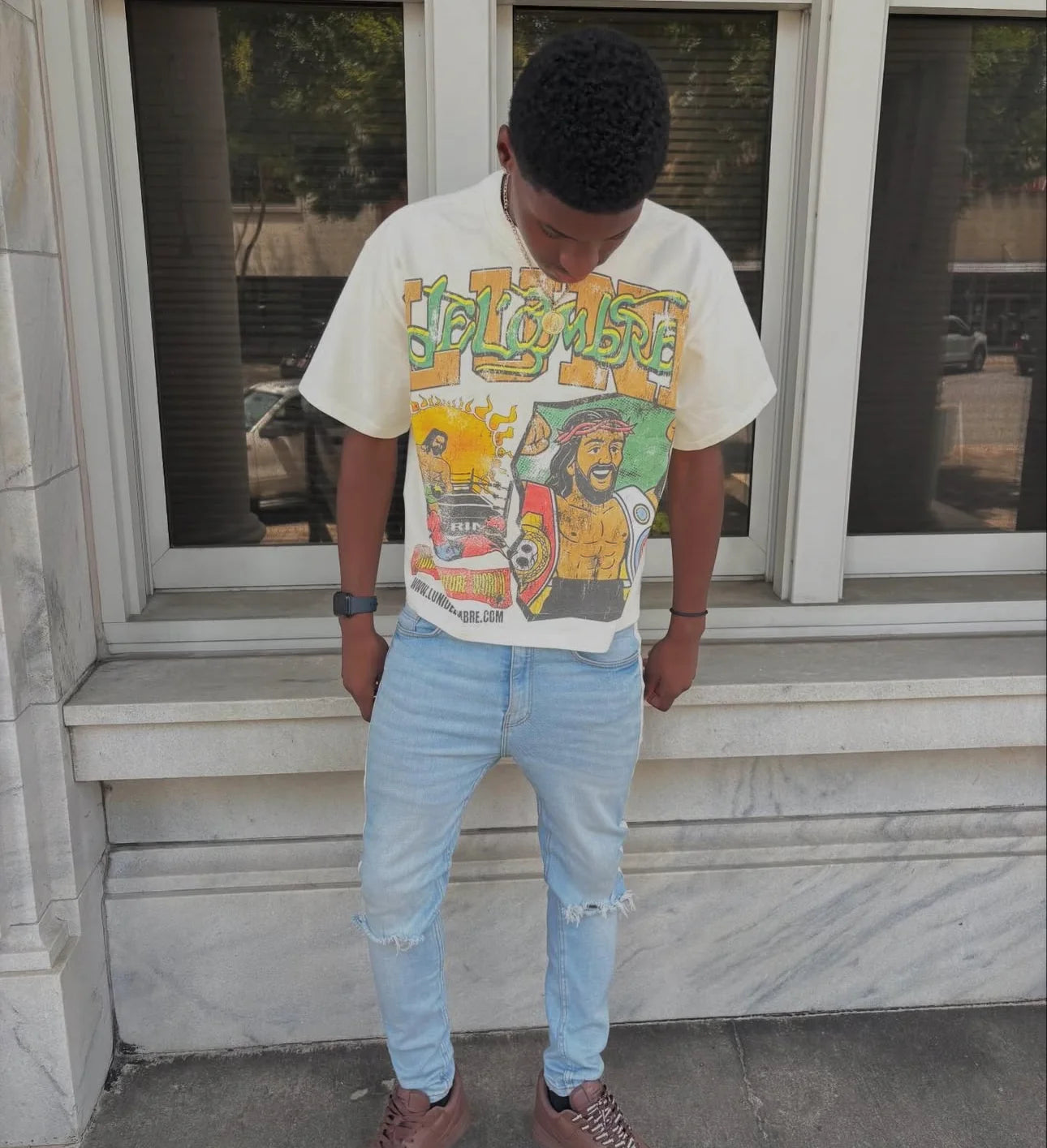 DE OMBRÉ PEOPLES CHAMP TEES “WHITE”