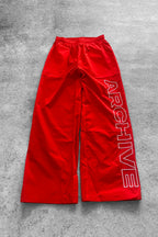 ARCHIVE 'STATEMENT' NYLON PANTS - RED